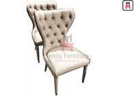 Tufted Back Upholstered Dining Room Chairs Handmade Button Decoration Hotel Furniture