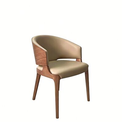 Προσαρμόσιμη ξύλινη καρέκλα εστιατορίου με μασίφ ξύλο λευκής τέφρας και premium δερματίνη για κομψούς χώρους εστίασης