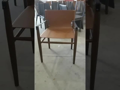 Ξύλινο Armrest εδρών τραπεζαρίας εστιατορίων πλαισίων τέφρας σύγχρονο για το λόμπι ξενοδοχείων