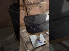 Ωοειδές μαρμάρινο σχέδιο μορφής κεραμικό με το χρυσό να δειπνήσει ραφών πίνακα