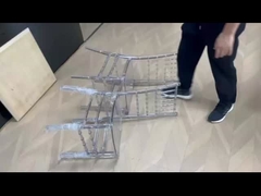 Ρεζίνες Chiavari πλαστικές καρέκλες εστιατορίων PC Διαφανείς Χωρίς Άκρα Για Μπαρ / Καφέ